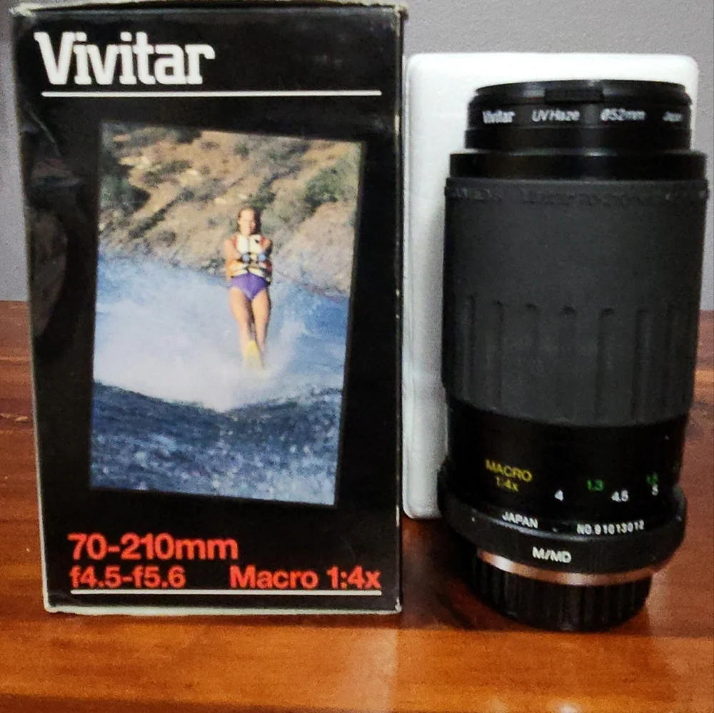 Vivitar 70-210mm f4.5-f5.6. M/MD Macro 1.4x
